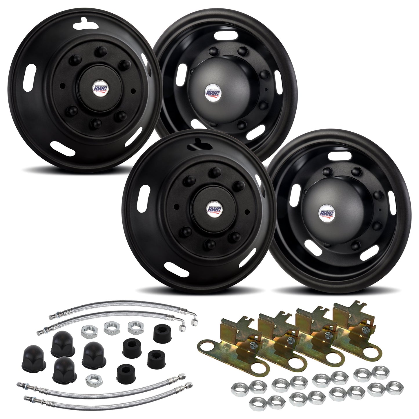 19.5" x 6.00" Stainless Steel Ford F-450/F-550 & F-Super Duty DRW Full Simulator Kit w/ Air Valve Ext. – E-Series