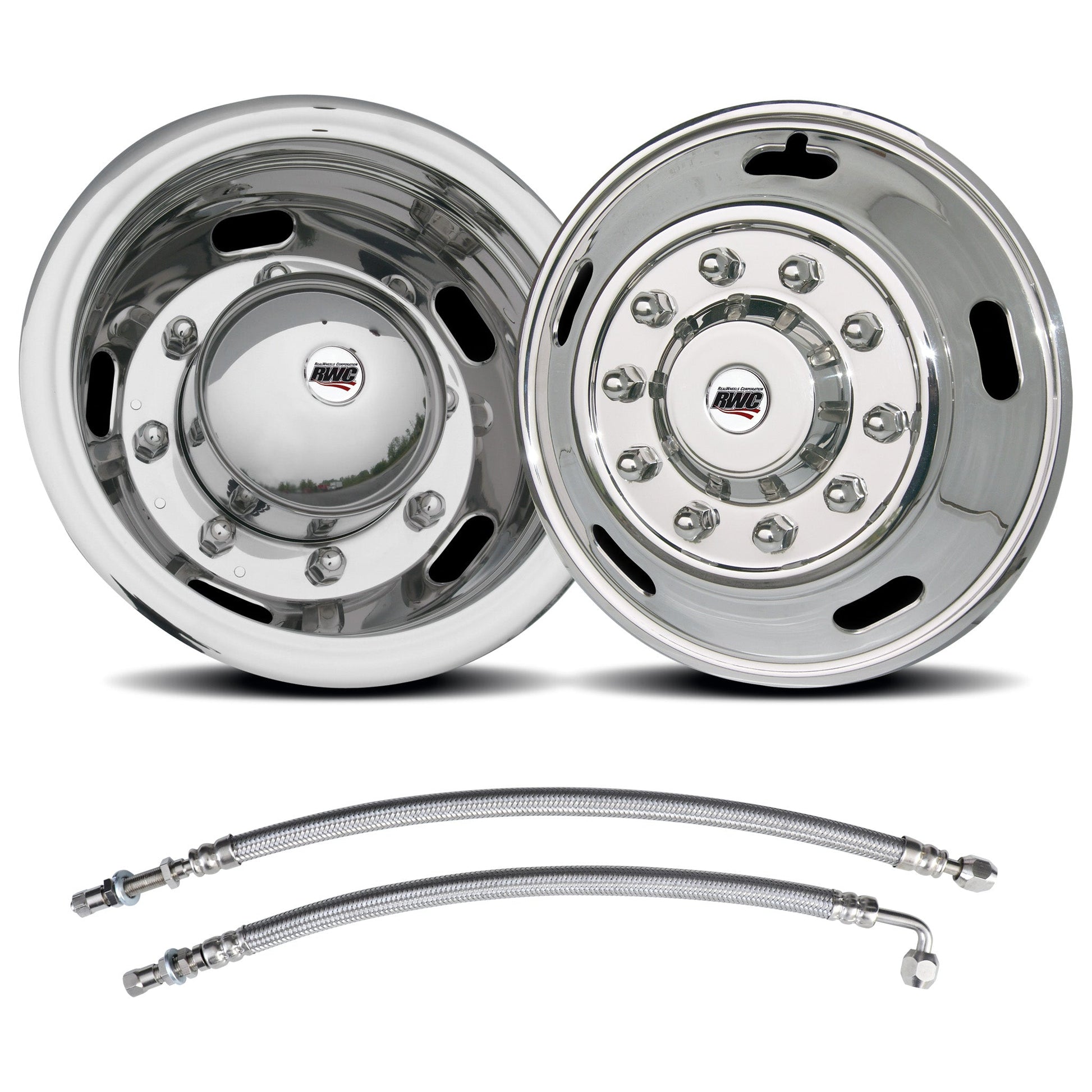 Stainless Steel ES Front/Rear Simulator Kit - Front Over Lug Mount / Rear Bridge Plate Mount / Air Valve Extensions